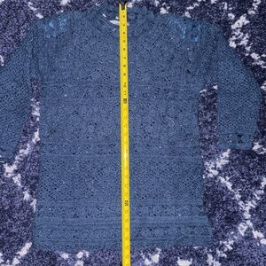 Style New York Women's Blue Cable Knit Sweater Small Long Sleeve